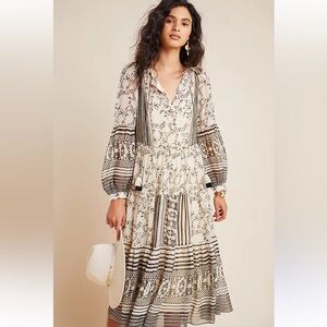 Anthropologie Talulah Boho Midi Dress Sz Small